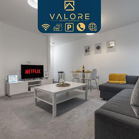 Modern 1 Bed In Central Mk, Free Parking, Smart Tv, Manhattan House By Valore Property Services Milton Keynes Zewnętrze zdjęcie