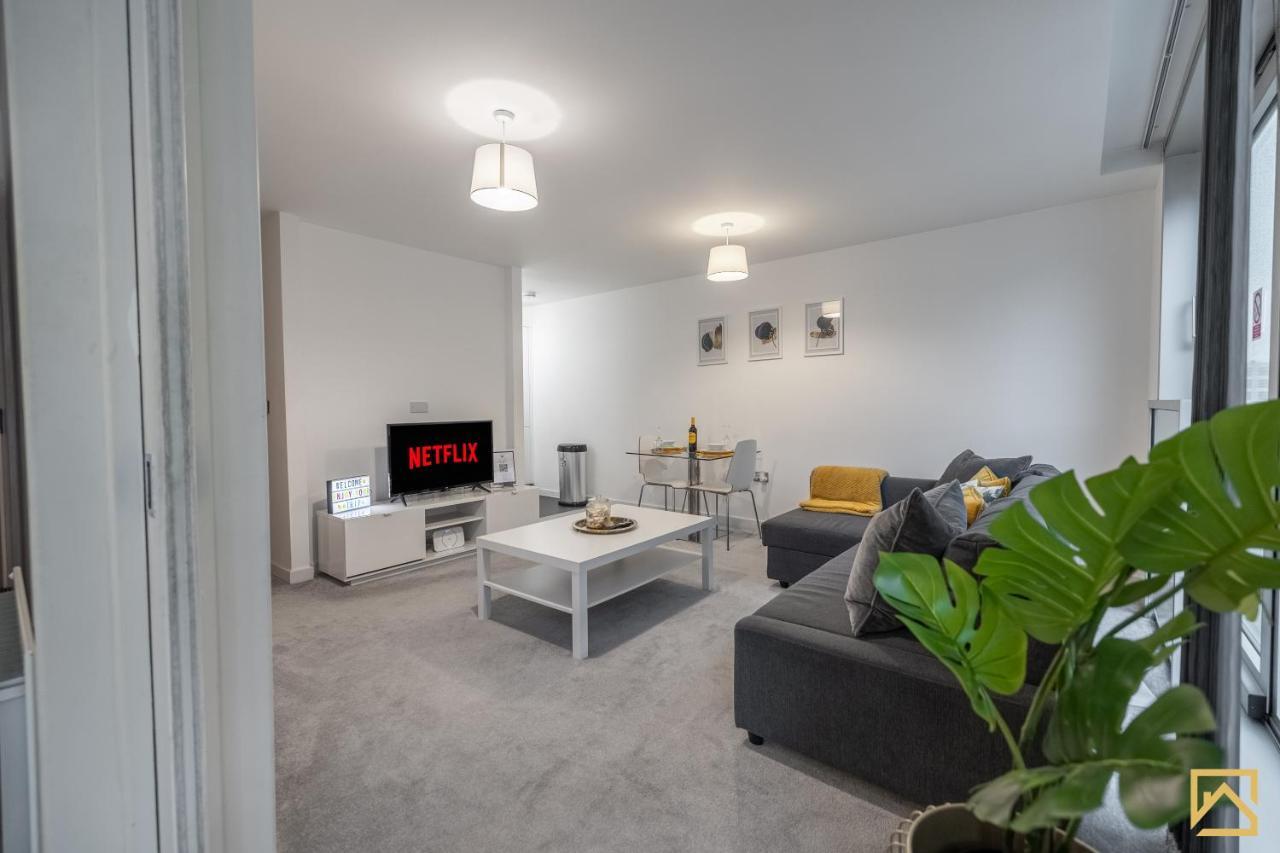 Modern 1 Bed In Central Mk, Free Parking, Smart Tv, Manhattan House By Valore Property Services Milton Keynes Zewnętrze zdjęcie